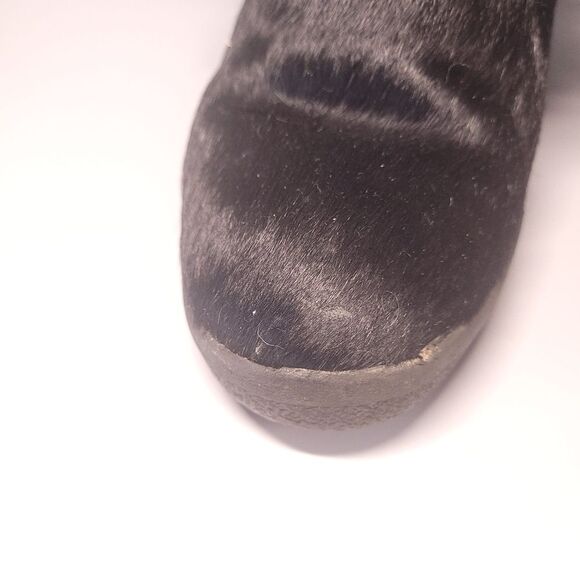 Tecnica Italian Black Full Fur Vintage Apres Ski Boots With Suede Tassel Womens - Picture 12 of 13